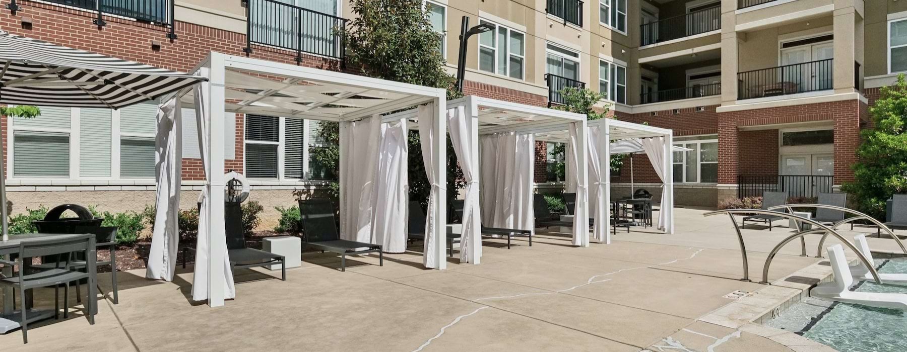 poolside cabanas